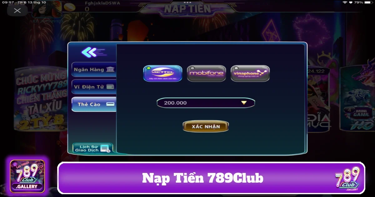 Những ưu đãi cực hấp dẫn khi nạp tiền 789Club