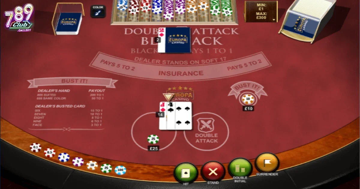 Các trường hợp đặc biệt trong Blackjack: Blackjack tự nhiên, Gấp đôi cược