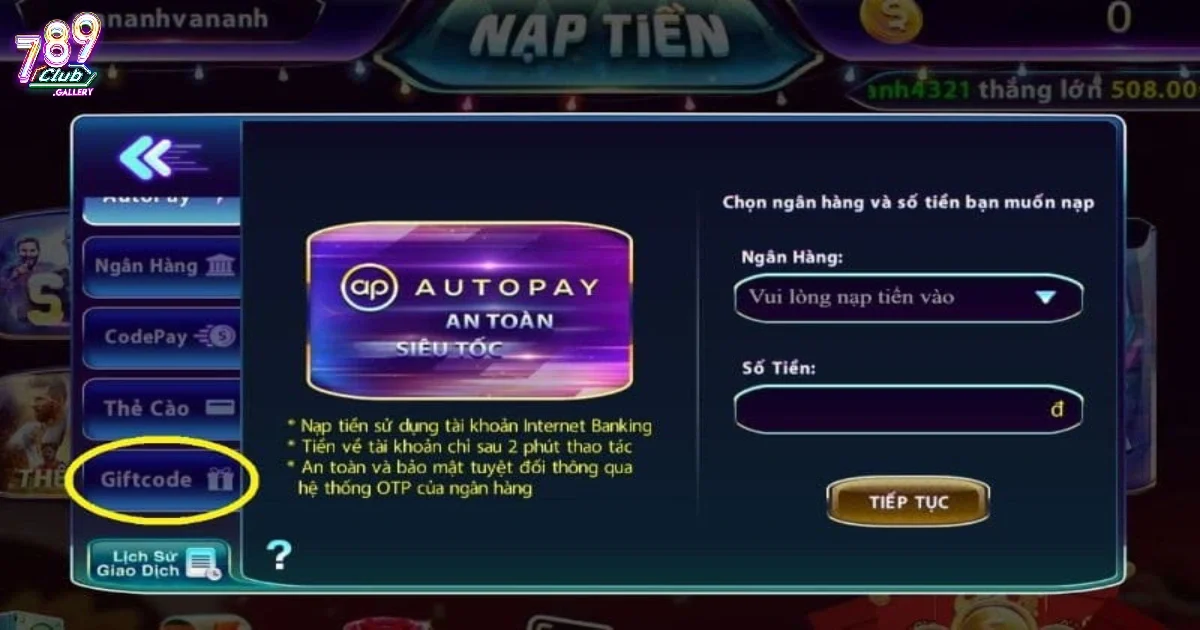 Nhận giftcode 789Club thông qua sự kiện độc quyền trong game