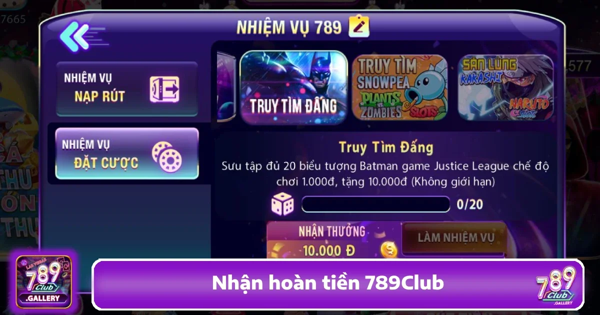 Cách Nhận Hoàn Tiền 789Club Siêu Nhanh Chóng Và Đơn Giản